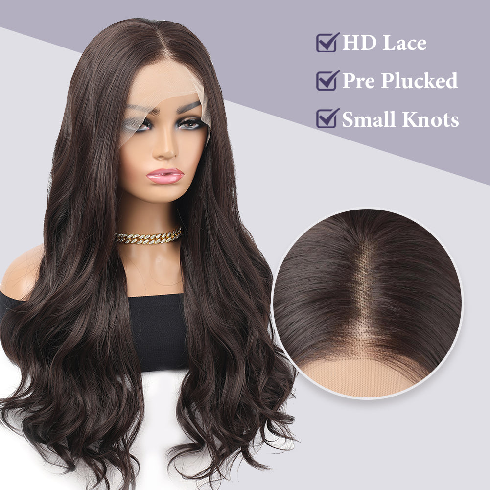Wholesale 13x4 Transparent Lace Front Wig Natural Wave Synthetic Wig for Women Natural Hairline Heat Resistant Wigs